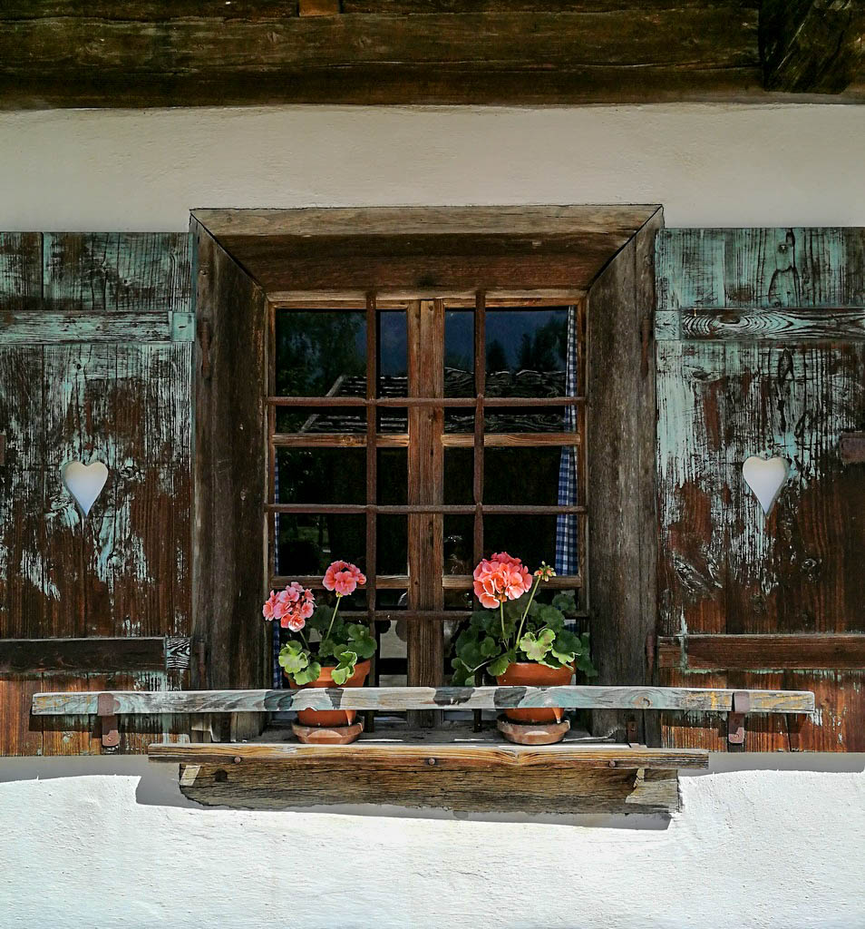 Fenster von einem Bauernhaus