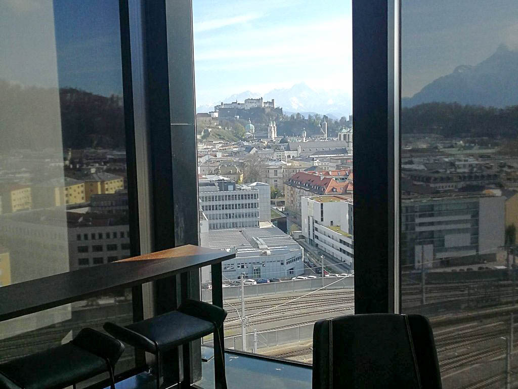 Arte Hotel Salzburg Blick auf Altstadt